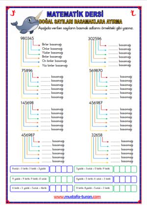 Doğal Sayıları Basamaklara Ayırma Etkinliği-6