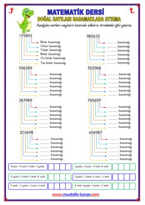Doğal Sayıları Basamaklara Ayırma Etkinliği-7