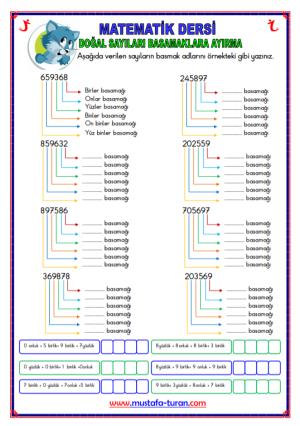 Doğal Sayıları Basamaklara Ayırma Etkinliği-8
