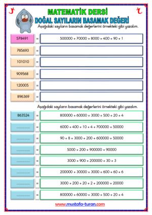 Doğal Sayıların Basamak Değeri Etkinliği-4