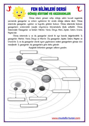 Güneş Sistemi ve Gezegenler Etkinliği