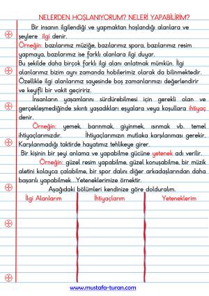 1. Ünite Birey ve Toplum Konu Özetleri ve Defter Etkinlikleri