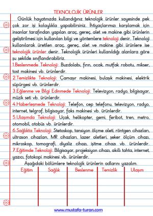 4. Ünite Bilim Teknoloji ve Toplum Konu Özetleri ve Defter Etkinlikleri