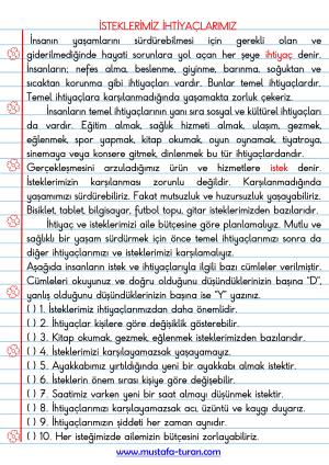 5. Ünite Üretim, Dağıtım ve Tüketim Konu Özetleri ve Defter Etkinlikleri