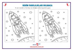 Resim Farklılıkları ve Boyama Etkinlikler Serisi