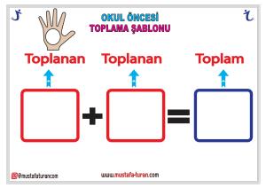 Okul Öncesi Topama İşlemi Yaz Sil Şablonu