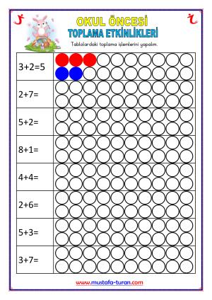 Actividades de adición preescolar