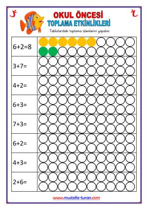 Actividades de adición preescolar