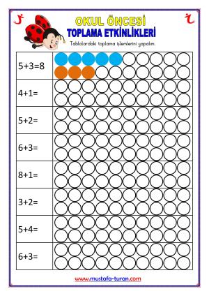 Actividades de adición preescolar