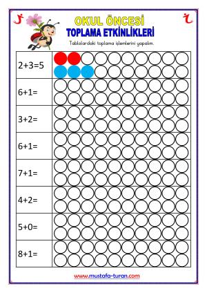 Actividades de adición preescolar