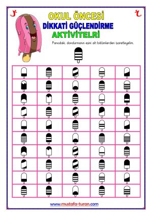 Okul Öncesi ( Anasınıfı ) Dikkati Güçlendirme Aktiviteleri-170