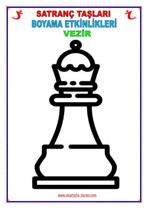 أنشطة قطع الشطرنج (التلوين).