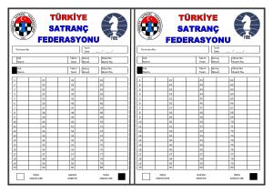 Satranç Notasyon Kağıdı ve Notasyon Konu Anlatımı