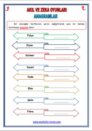 Anagram Etkinliğim-300