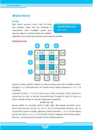 5-6-7-8 Ortaokul ve İmam Hatip Ortaokul Zeka Oyunları Kitabı