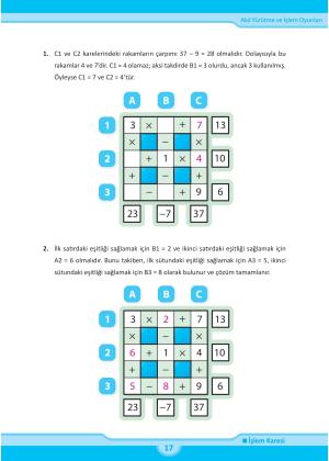 5-6-7-8 Ortaokul ve İmam Hatip Ortaokul Zeka Oyunları Kitabı