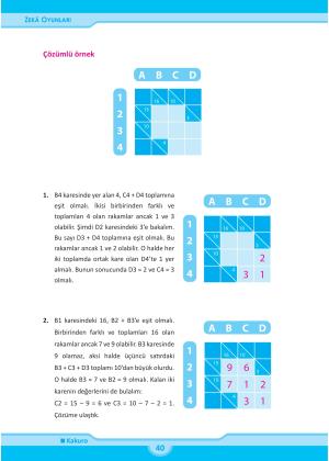 5-6-7-8 Ortaokul ve İmam Hatip Ortaokul Zeka Oyunları Kitabı