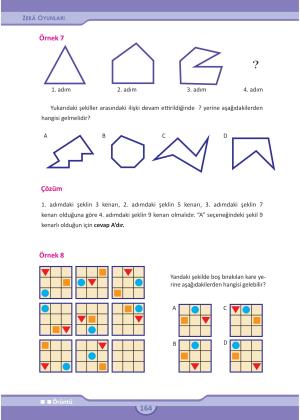 5-6-7-8 Ortaokul ve İmam Hatip Ortaokul Zeka Oyunları Kitabı