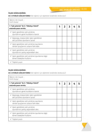 BİLSEM Akıl Oyunları Atölyesi Destekleme ve Yetiştirme Kursu Yaz Okulu Programı