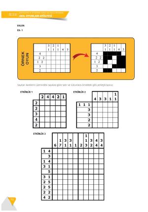 BİLSEM Akıl Oyunları Atölyesi Destekleme ve Yetiştirme Kursu Yaz Okulu Programı