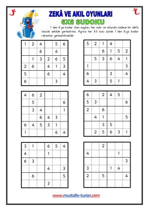 6x6 Su Doku ( Rakam ) Etkinliği-20