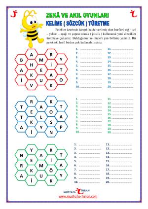 Kelime ( Sözcük ) Üretme Oyunu-6