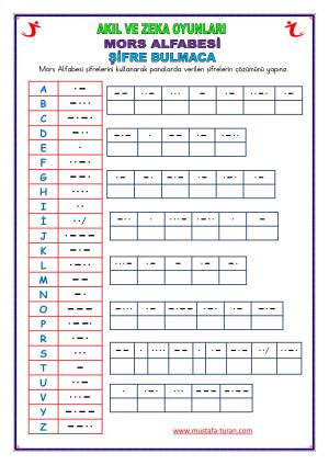 Mors Alfabesi ( Şifre Çözüm ) Etkinlikleri-10