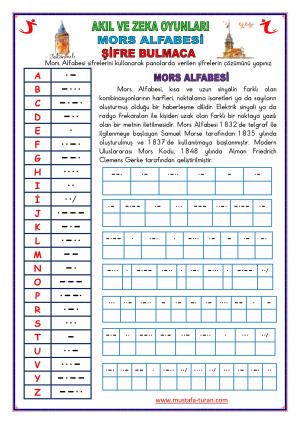 Mors Alfabesi ( Şifre Çözüm ) Etkinlikleri-20