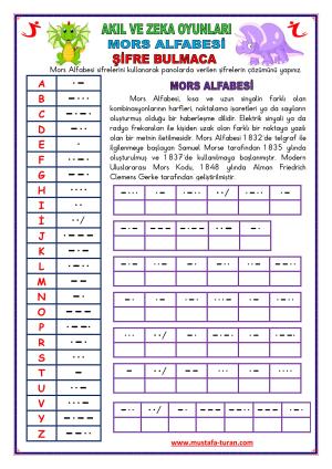 Mors Alfabesi ( Şifre Çözüm ) Etkinlikleri-40