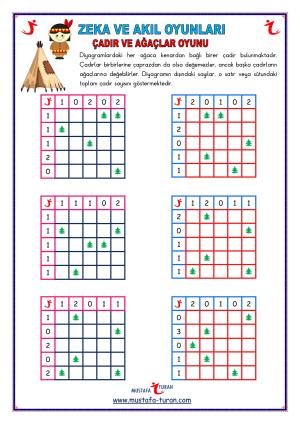 Çadır ve Ağaçlar Zeka Oyunu-20