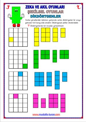 Şekilsel Oyunlar Dikdörtgenler Etkinliği-22