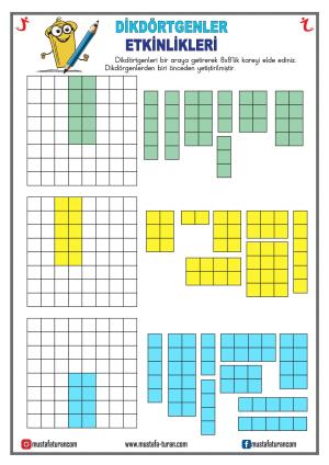 Şekilsel Oyunlar Dikdörtgenler Etkinliği-100