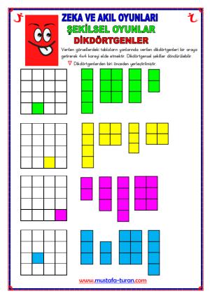 Şekilsel Oyunlar Dikdörtgenler Etkinliği-25
