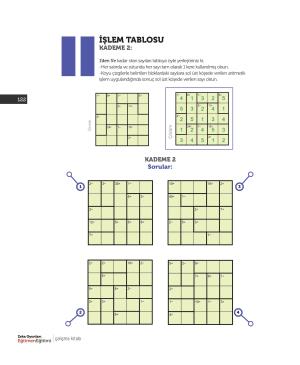 Zeka Oyunları Eğitmen Eğitimi Çalışma Kitabı