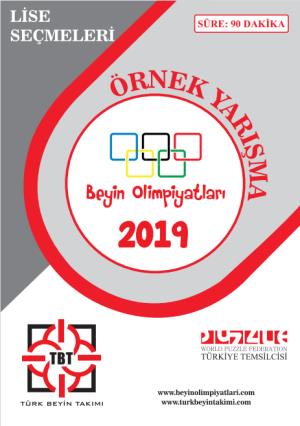 Beyin Olimpiyatları Lise Seçmeleri Örnek Yarışma 