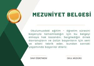 Mezuniyet Sertifikaları ( Diplomaları )