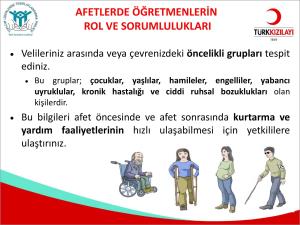 Afetlerde Öğretmenlerin Rol ve Sorumlulukları