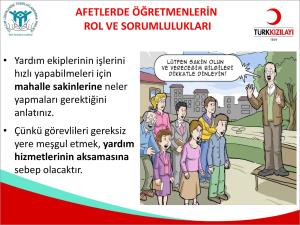 Afetlerde Öğretmenlerin Rol ve Sorumlulukları