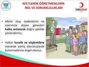 Afetlerde Öğretmenlerin Rol ve Sorumlulukları