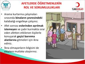 Afetlerde Öğretmenlerin Rol ve Sorumlulukları