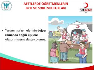 Afetlerde Öğretmenlerin Rol ve Sorumlulukları