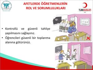 Afetlerde Öğretmenlerin Rol ve Sorumlulukları