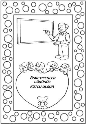 Öğretmenler Günü Boyama Etkinlikleri