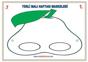 Sebze ve Meyveli Yerli Malı Maskeleri