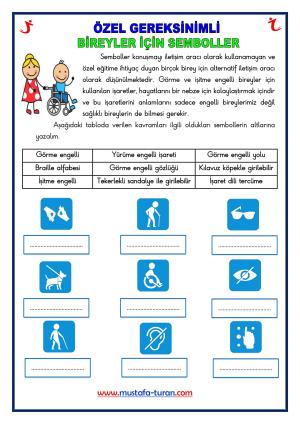 3 Aralık Dünya Engeliler Günü Semboller Etkinliği