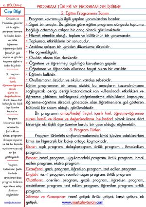 6. Bölüm Program Türleri Ve Program Geliştirme