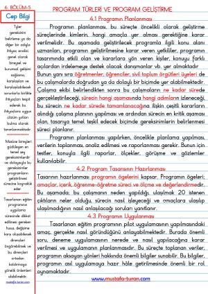 6. Bölüm Program Türleri Ve Program Geliştirme