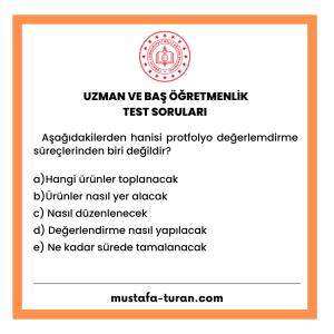 Uzman ve Baş Öğretmenlik Test Soruları 2. Modül 3. Test