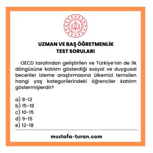 Uzman ve Baş Öğretmenlik Test Soruları 2. Modül 3. Test