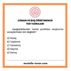 Uzman ve Baş Öğretmenlik Test Soruları 2. Modül 3. Test